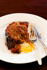 homemade meal with eggplant