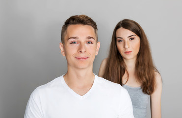 Young teenage couple,