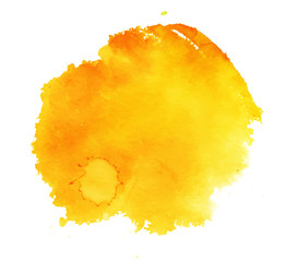 Colorful abstract watercolor texture stain with splashes and spatters. Modern creative watercolor background for trendy design.