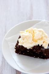 fresh baked delicious brownies