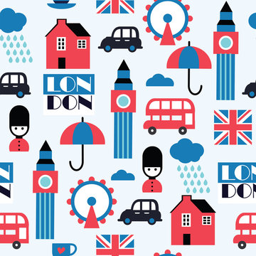 london geometric childish pattern