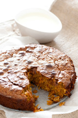 fresh baked carrot cake