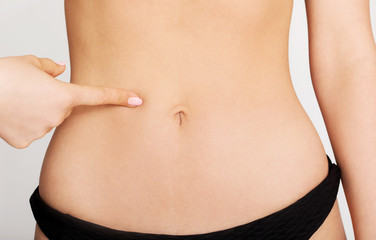 Woman slim belly