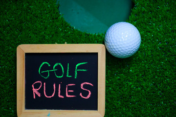 golf rules concept