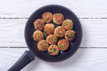 Pork meatballs with parsley