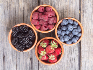raspberries , blueberries , blackberries , strawberries