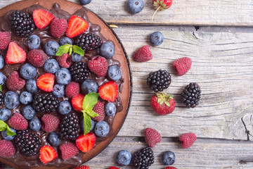 Homemade chocolate cake