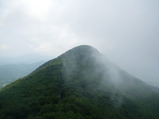 Foggy mountain top