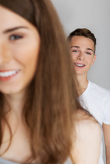 Young teenage couple,