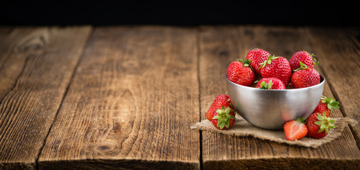 Portion of Strawberries, selective focus