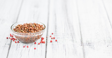 Portion of preserved Pink Peppercorns