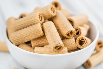 Wafers close-up shot, selective focus