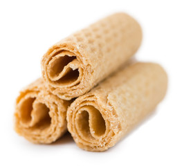 Sweet Wafers isolated on white background
