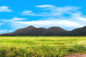 Fototapeta premium Mountain landscape with blue sky