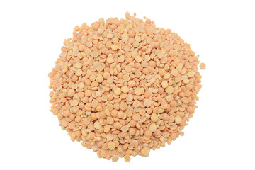 yellow peas isolated on white background