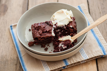 fresh baked delicious brownies