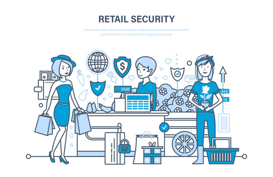 Retail Security. Shopping, Online Ordering System Of Products, Secure Payments.