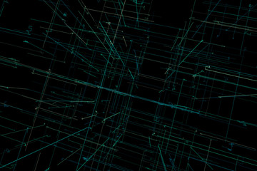 illustration abstract space with lines