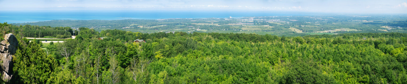 Panoramic View Above Blue Mountain Ski Resort In Collingwood, Ontario