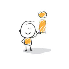 Help information or application help line art icon for apps and websites. Stick man information icon. Strichfiguren / Strichmännchen: Information, Auskunft. (Nr. 4)