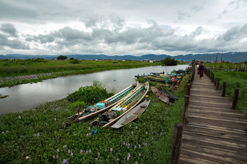 pirogue, boat, Inle Lake, Myanmar