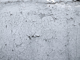 Texture of white cracked paint