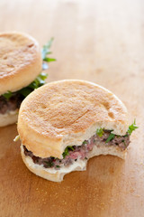 homemade sandwich closeup