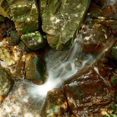 Colorful Rock with a Stream