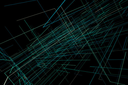 illustration abstract space with lines