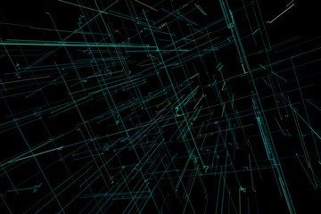 illustration abstract space with lines