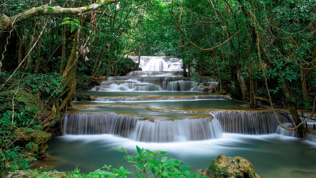 Beautiful waterfall  landscape in Thailand