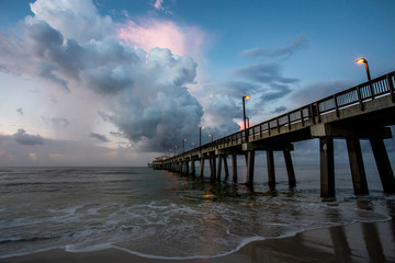Fototapeta premium fishing Pier on the beach