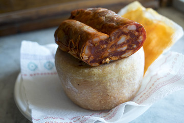 sardinian pecorino cheese and calabrese soppressata