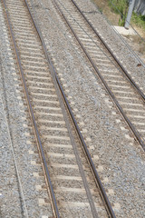 Fototapeta na wymiar railway line seen from above