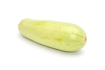 Zucchini on white background