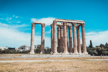 Ancient Greek Temple of Zeus columns