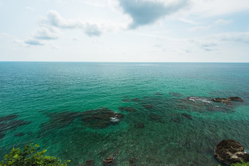 Sea and reef high angle view, Located Koh Chang Island, Thailand