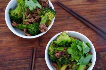 Homemade saladwith broccoli, balanced meal