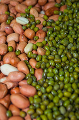 Natural background made from different kinds of nuts.