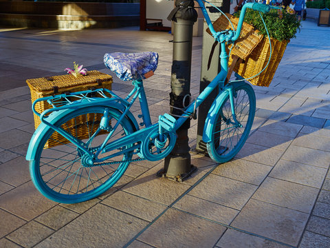 Vintage Classical  Blue Bicycle