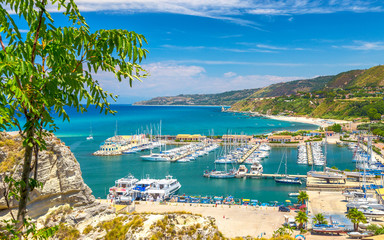 Marina near by Tropea town - Calabria, Italy, Europe. - obrazy, fototapety, plakaty
