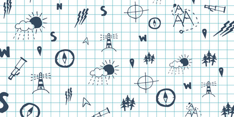 Geography subject. Back to School background. Education banner.