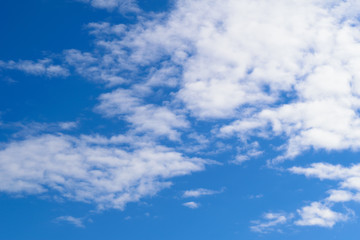 Background of blue sky and white clouds. Illustration for weather forecast.