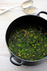 Homemade saladwith broccoli, balanced meal