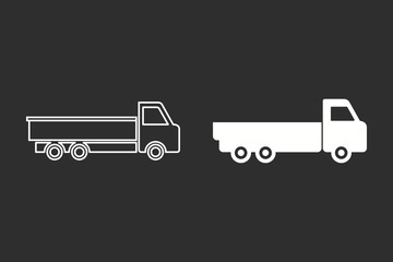 Truck - vector icon.