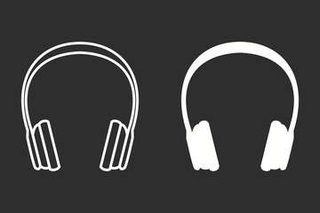 Headphone - vector icon.