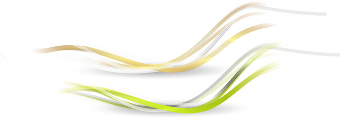 Welle Wellen Hintergrund Gelb Grün Band Banner