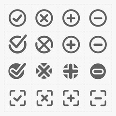 Vector black confirm icons set