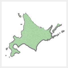 北海道の地図・Hokkaido Map