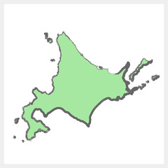 北海道の地図・Hokkaido Map